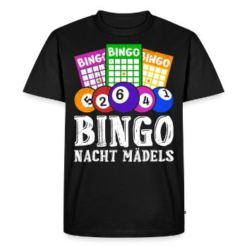 Bingo Lovers BINGO NIGHT GIRLS Funny - Men's Premium Organic T-Shirt - black - Front - Nico (187cm)
