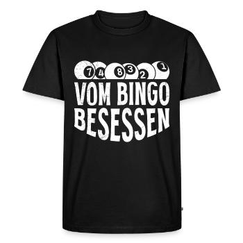 Bingo Players OBSESSED WITH BINGO Fun Bingo - Men's Premium Organic T-Shirt - black - Front - Nico (187cm)