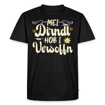 Münchner Volksfest MEI DIRNDL HOB I VERSTRINKEN - T-shirt Premium bio Homme - noir - Devant - Nico (187cm)