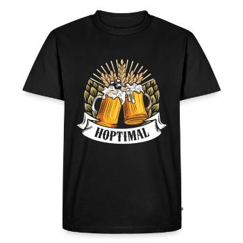Munich Folk Festival HOPTIMAL Funny Beer Fan - T-shirt Premium bio Homme - noir - Devant - Nico (187cm)