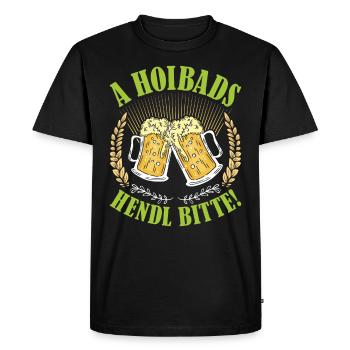 Münchner Volksfest A HOIBADS HENDL - T-shirt Premium bio Homme - noir - Devant - Nico (187cm)