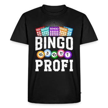 Bingo Player BINGO PRO Bingo Lovers - Men's Premium Organic T-Shirt - black - Front - Nico (187cm)