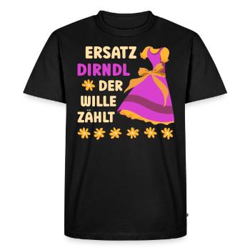 Festival folklorique de Munich SUBSTITUT DIRNDL LA VOLONTÉ COMPTE - T-shirt Premium bio Homme - noir - Devant - Nico (187cm)