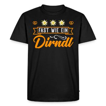 Dirndl de remplacement PRESQUE COMME UN DIRNDL Munich - T-shirt Premium bio Homme - noir - Devant - Nico (187cm)