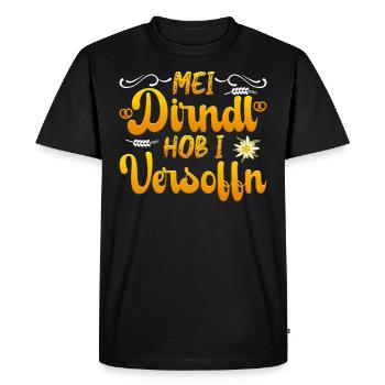 Münchner Volksfest MEI DIRNDL HOB I VERSTRINKEN - T-shirt Premium bio Homme - noir - Devant - Nico (187cm)