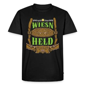 Festival folklorique de Munich WIESEN HELD Funny Bavarian - T-shirt Premium bio Homme - noir - Devant - Nico (187cm)