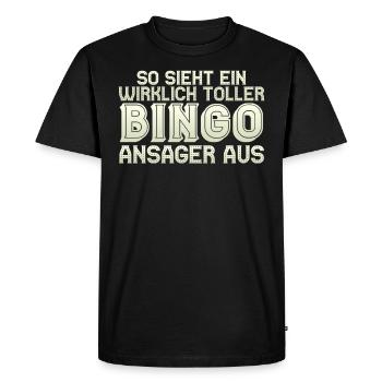 Joueurs de bingo VOICI À QUOI RESSEMBLE UN TRÈS BON BINGO - T-shirt Premium bio Homme - noir - Devant - Nico (187cm)