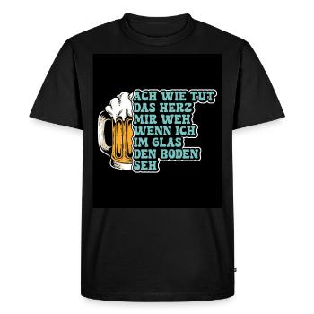 Festival folklorique de Munich COMMENT J’AI MAL AU CŒUR - T-shirt Premium bio Homme - noir - Devant - Nico (187cm)