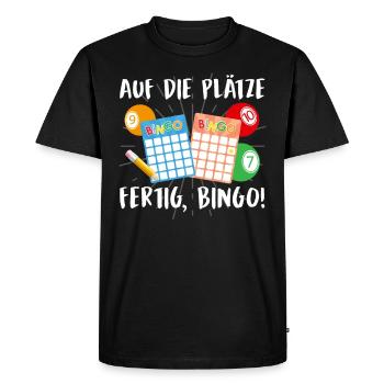 Bingo Player GET READY BINGO! Funny - Men's Premium Organic T-Shirt - black - Front - Nico (187cm)