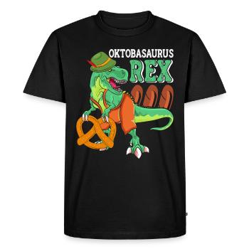 Festival folklorique de Munich OKTOBASAURUS REX Funny - T-shirt Premium bio Homme - noir - Devant - Nico (187cm)