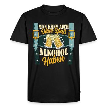 Tente à bière VOUS POUVEZ BOIRE DE L’ALCOOL SANS VOUS AMUSER - T-shirt Premium bio Homme - noir - Devant - Nico (187cm)