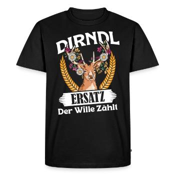 DIRNDL SUBSTITUT LA VOLONTÉ COMTES Munich Volksfest - T-shirt Premium bio Homme - noir - Devant - Nico (187cm)