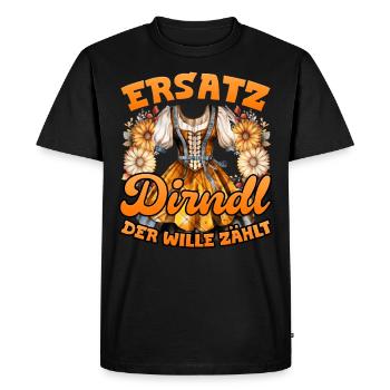 Festival folklorique de Munich SUBSTITUT DIRNDL LA VOLONTÉ COMPTE - T-shirt Premium bio Homme - noir - Devant - Nico (187cm)
