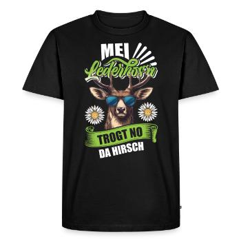 Festival folklorique de Munich MEI LEDERHOSEN WEARS NO DA - T-shirt Premium bio Homme - noir - Devant - Nico (187cm)