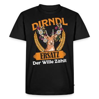 DIRNDL SUBSTITUT LA VOLONTÉ COMTES Munich Volksfest - T-shirt Premium bio Homme - noir - Devant - Nico (187cm)