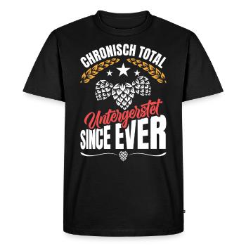 Festival folklorique de Munich CHRONIQUEMENT TOTALEMENT SOUS-ESTIMÉ - T-shirt Premium bio Homme - noir - Devant - Nico (187cm)