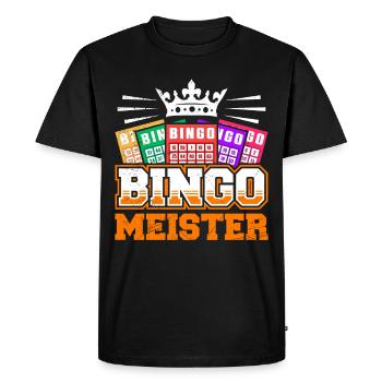 Bingo Players BINGO MASTER Bingo Lovers - Men's Premium Organic T-Shirt - black - Front - Nico (187cm)