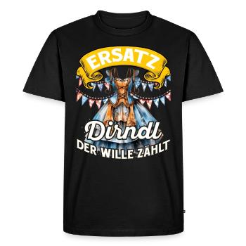 Festival folklorique de Munich SUBSTITUT DIRNDL LA VOLONTÉ COMPTE - T-shirt Premium bio Homme - noir - Devant - Nico (187cm)