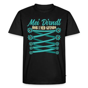 Münchner Volksfest MEI DIRNDL HOB I NED GFUNDDEN - T-shirt Premium bio Homme - noir - Devant - Nico (187cm)