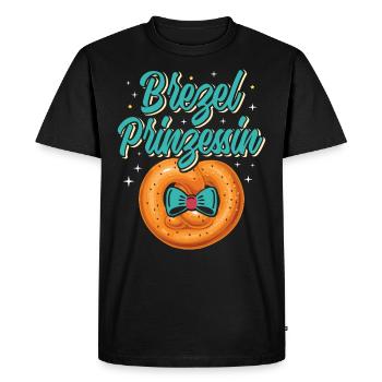 BREZEL PRINCESS Munich Folk Festival Femmes - T-shirt Premium bio Homme - noir - Devant - Nico (187cm)