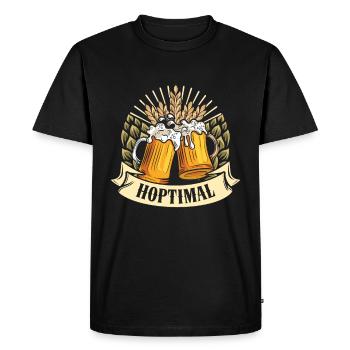 Munich Folk Festival HOPTIMAL Funny Beer Fan - T-shirt Premium bio Homme - noir - Devant - Nico (187cm)
