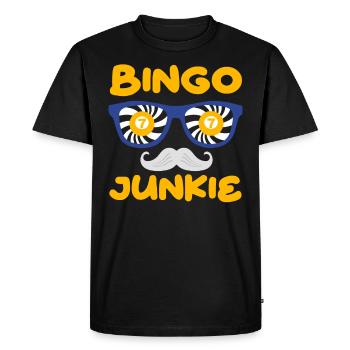 Bingo Player BINGO JUNKIE Binge Lover - Men's Premium Organic T-Shirt - black - Front - Nico (187cm)
