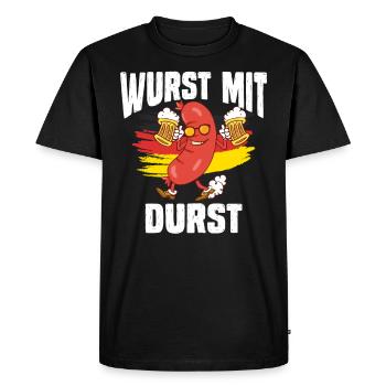 Festival folklorique de Munich WURST MIT DURST Lustiges - T-shirt Premium bio Homme - noir - Devant - Nico (187cm)
