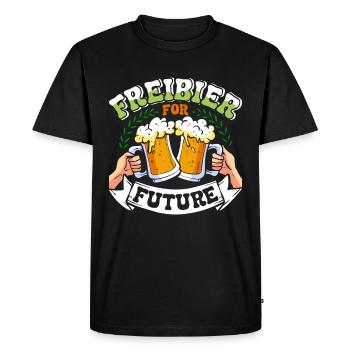 Münchner Volksfest FREIBIER FUTURE Lustiges - T-shirt Premium bio Homme - noir - Devant - Nico (187cm)