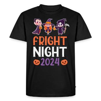Fête d’Halloween FRIGHT NIGHT 2024 Enfants - T-shirt Premium bio Homme - noir - Devant - Nico (187cm)