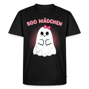 Halloween Costume Kids BOO GIRL Funny - Men's Premium Organic T-Shirt - black - Front - Nico (187cm)