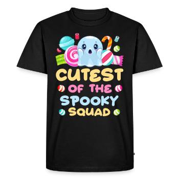Halloween CUTEST OF THE SPOOKY SQUAD Halloween - Men's Premium Organic T-Shirt - black - Front - Nico (187cm)