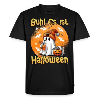 Halloween Kids BOO IT'S HALLOWEEN Fun - Men's Premium Organic T-Shirt - black - Front - Nico (187cm)