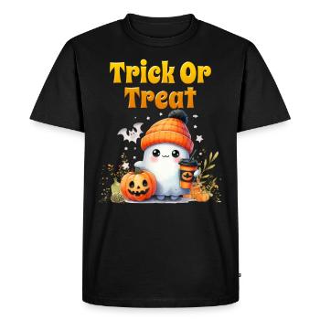 Halloween Costume Kids TRICK OR TREAT Fun - Men's Premium Organic T-Shirt - black - Front - Nico (187cm)