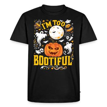 Halloween Costume Kids I'M TOO BOOTIFUL Funny - Men's Premium Organic T-Shirt - black - Front - Nico (187cm)
