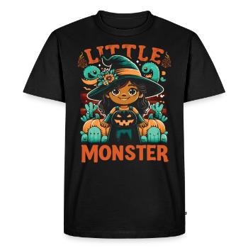 Halloween Costume Kids LITTLE MONSTER Funny - Men's Premium Organic T-Shirt - black - Front - Nico (187cm)