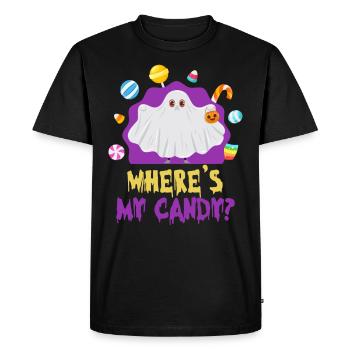 Costume d’Halloween OÙ SONT MES BONBONS ? Amusement - T-shirt Premium bio Homme - noir - Devant - Nico (187cm)