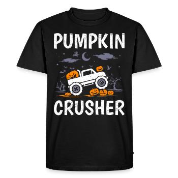 Halloween Costume Kids PUMPKIN CRUSHER Funny - Men's Premium Organic T-Shirt - black - Front - Nico (187cm)
