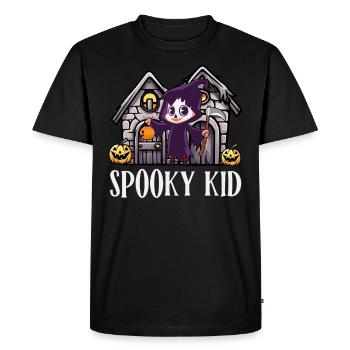 Halloween Costume SPOOKY KID Funny Halloween - Men's Premium Organic T-Shirt - black - Front - Nico (187cm)