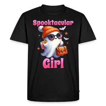 Halloween SPOOCTECULAR GIRL Drôle de fille - T-shirt Premium bio Homme - noir - Devant - Nico (187cm)
