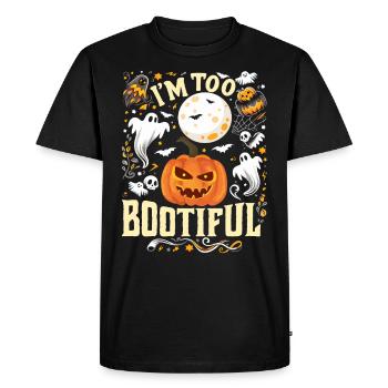 Halloween Costume Kids I'M TOO BOOTIFUL Funny - Men's Premium Organic T-Shirt - black - Front - Nico (187cm)