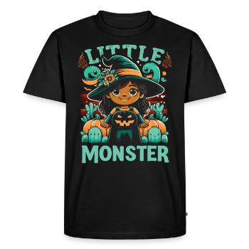 Halloween Costume Kids LITTLE MONSTER Funny - Men's Premium Organic T-Shirt - black - Front - Nico (187cm)