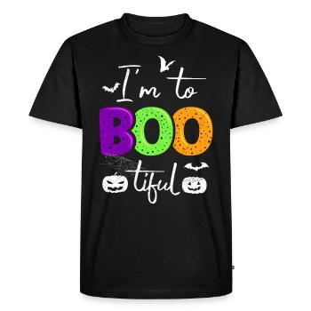 Halloween Costume Kids I'M TOO BOO TIFUL Funny - Men's Premium Organic T-Shirt - black - Front - Nico (187cm)
