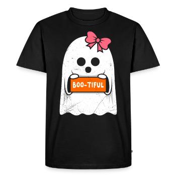 Halloween Costume Kids BOO-TIFUL Funny Halloween - Men's Premium Organic T-Shirt - black - Front - Nico (187cm)
