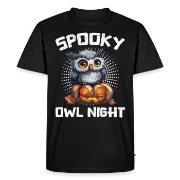 Costume d’Halloween Enfants SPOOKY OWL NIGHT Horreur - T-shirt Premium bio Homme - noir - Devant - Nico (187cm)
