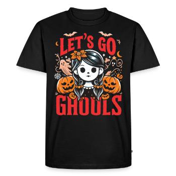 Halloween Costume LET'S GO GHOULS Funny - Men's Premium Organic T-Shirt - black - Front - Nico (187cm)