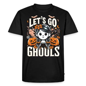 Halloween Costume LET'S GO GHOULS Funny - Men's Premium Organic T-Shirt - black - Front - Nico (187cm)