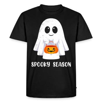 Halloween Costume Kids SPOOKY SEASON FAN Funny - Men's Premium Organic T-Shirt - black - Front - Nico (187cm)