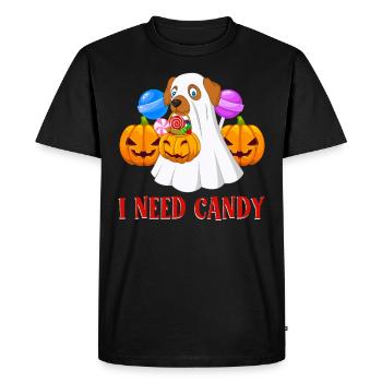 Costume d’Halloween Enfants J’AI BESOIN DE BONBONS DRÔLE - T-shirt Premium bio Homme - noir - Devant - Nico (187cm)