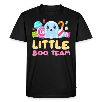 Halloween LITTLE BOO TEAM Funny Halloween - Men's Premium Organic T-Shirt - black - Front - Nico (187cm)