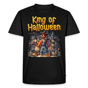 Halloween Kids KING OF HALLOWEEN Funny - Men's Premium Organic T-Shirt - black - Front - Nico (187cm)